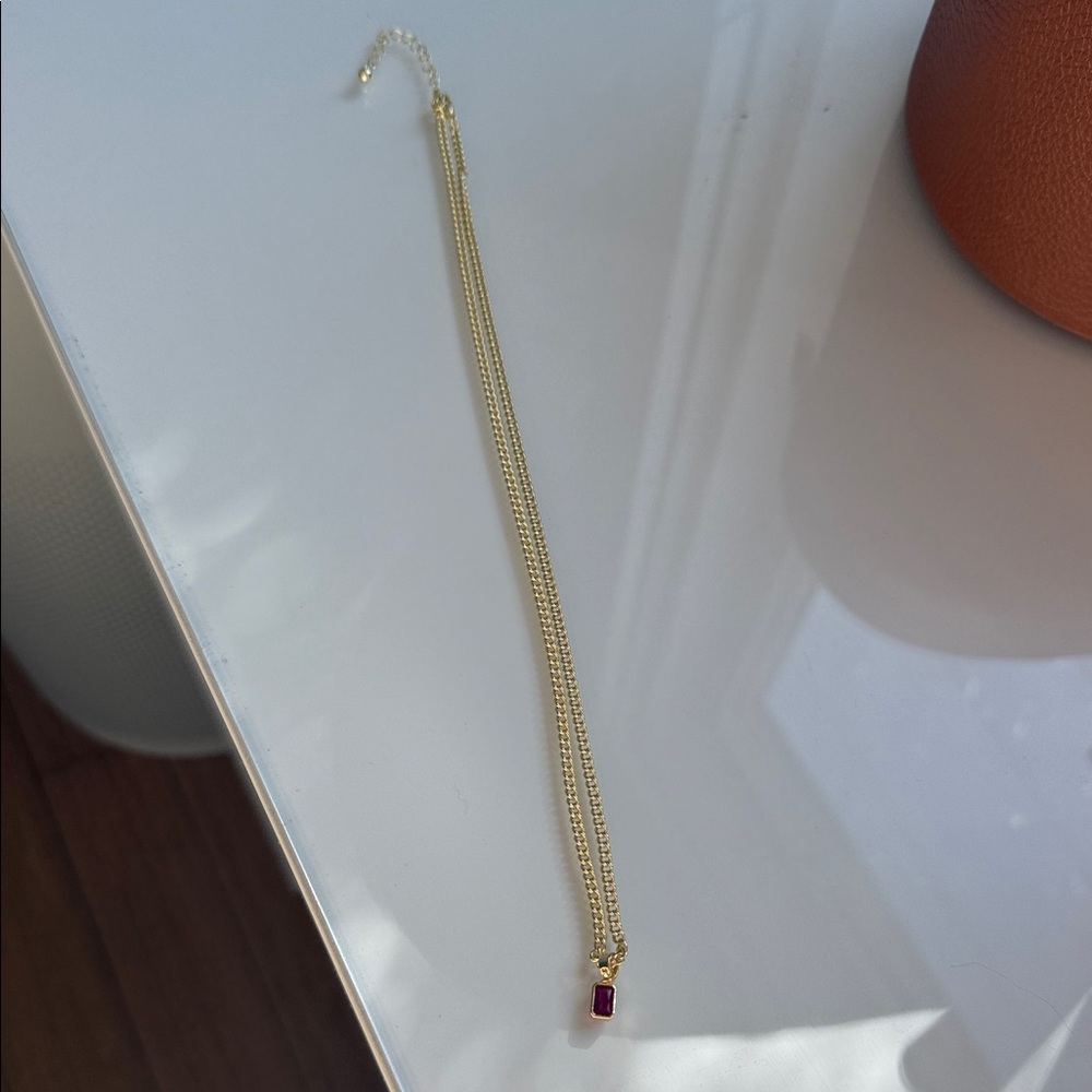 Uncommon James garnet gold Necklace